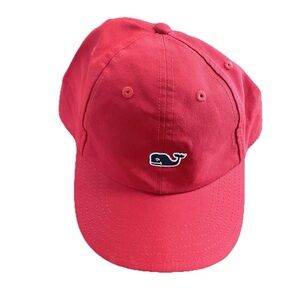 Vineyard Vines Hat - Cap Strap Back - Red - Whale Logo - Cotton - Mens Golf Hat